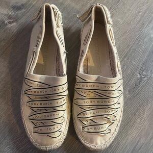 Tory Burch Ribbon Espadrille Herringbone new  6.5